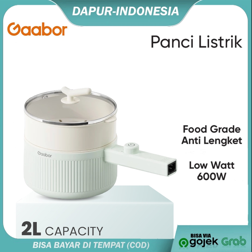 Panci Listrik + Steamer Kukusan Premium GAABOR Kapasitas 2 Liter