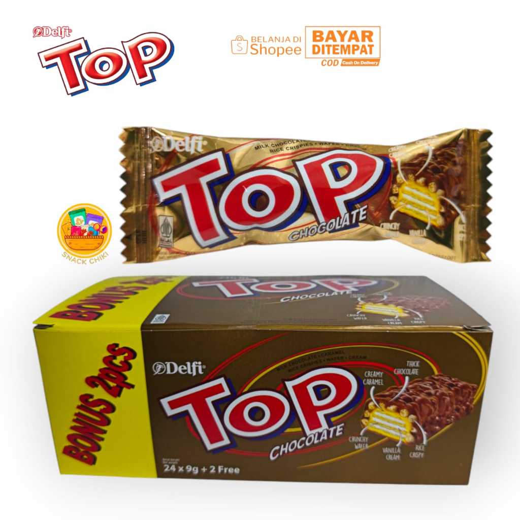 

TOP DELFII CHOCOLATE CREAM CARAMEL 1BOX 24 PCS