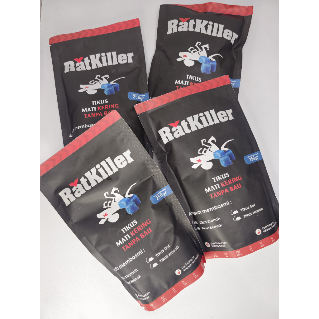 PROMO Ratkiller Racun Tikus Mati Kering Tanpa Bau / Obat Pembasmi Tikus 250 Gram