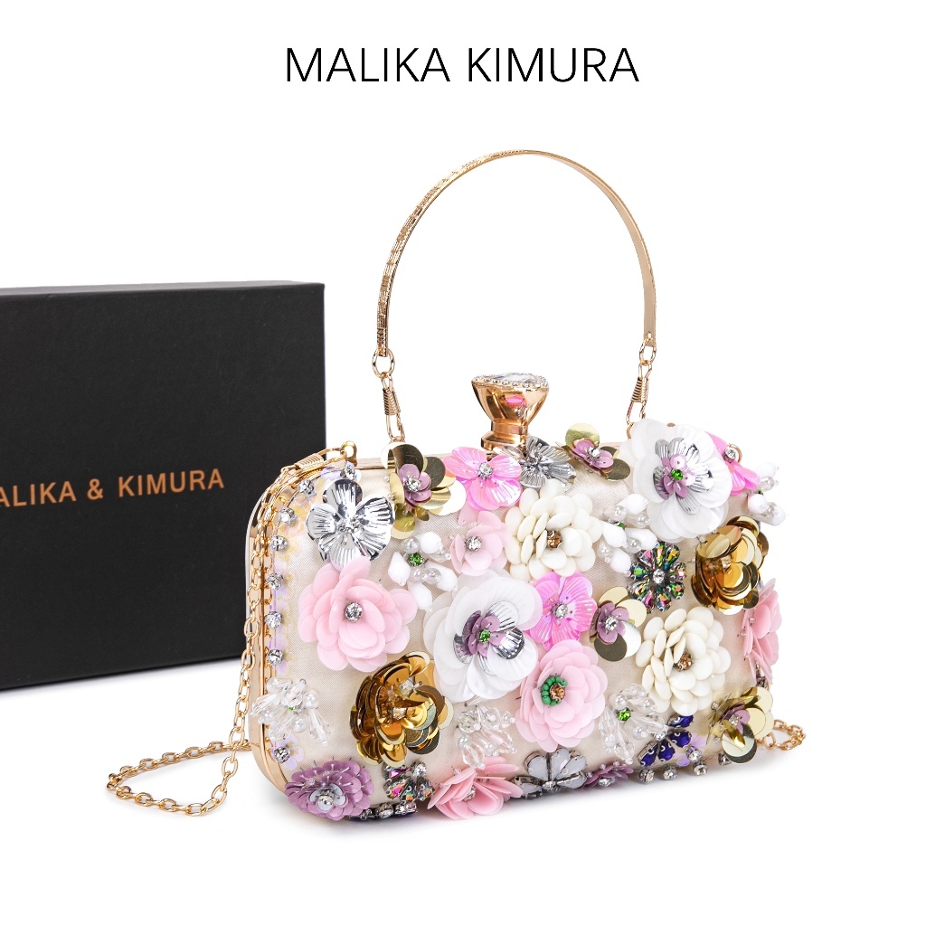 MALIKA KIMURA Tas Wanita Rantai & Clutch | Dompet Tangan / Perjamuan | Sling / Selempang / Bahu