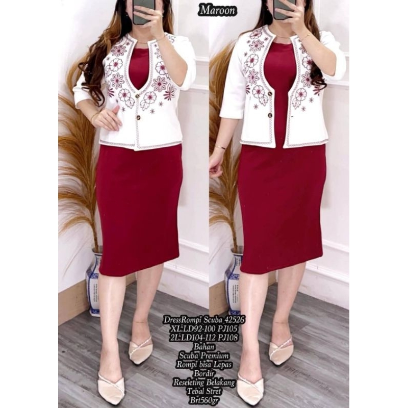 DRESS SCUBA PREMIUM BLAZER LEPAS BORDIR