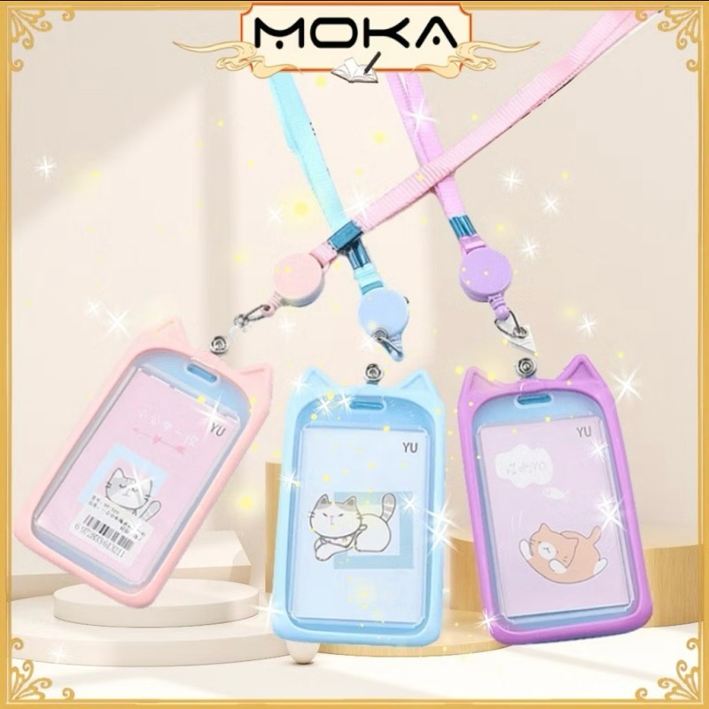 

Nata Store - MOKA GANTUNGAN TALI KARTU AKSES KANTOR MRT BUSWAY LANYARD CARD HOLDER MOTIF KUCING MKL89