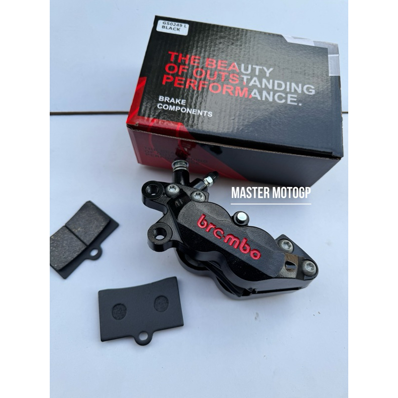 kaliper big pot BRCMBO titanium grey 4 piston Kanan kepala babi big pot 4 piston kaliper rem depan c