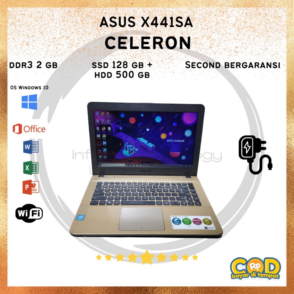 Laptop Asus X441SA Celeron Ssd 128 Gb Hdd 500 Gb