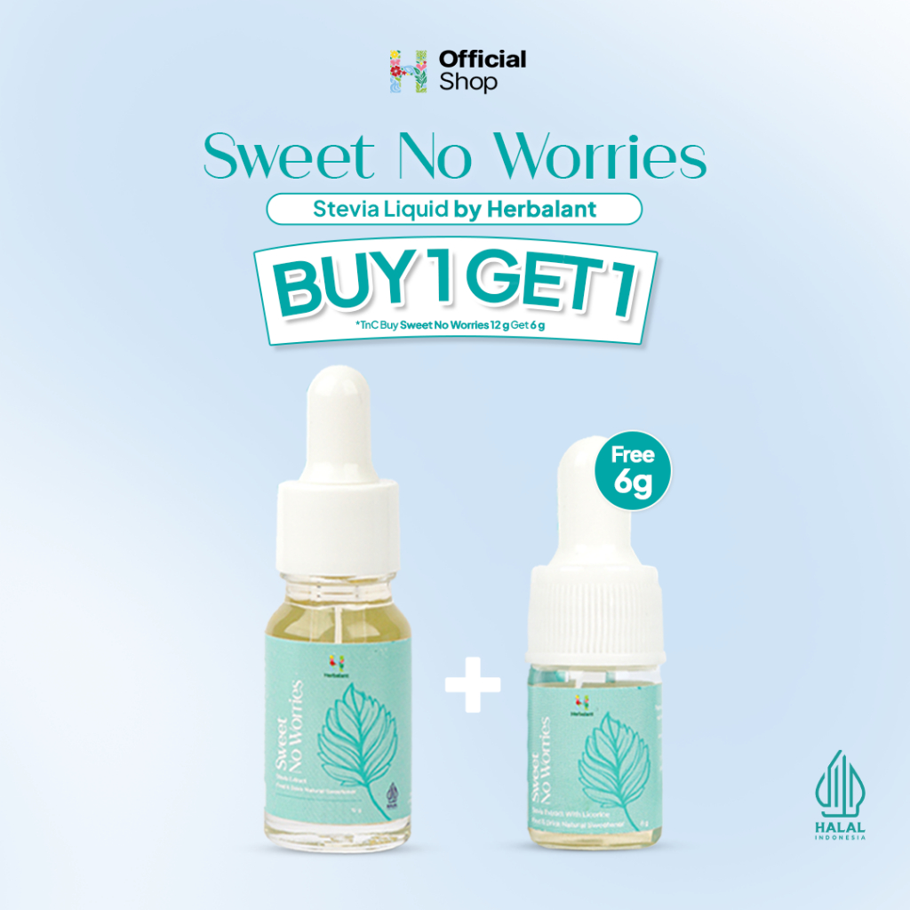 

BUY 1 GET 1 - Beli 1 Stevia Liquid 12g Gratis 1 Stevia Liquid 6g | Stevia Cair | Gula stevia