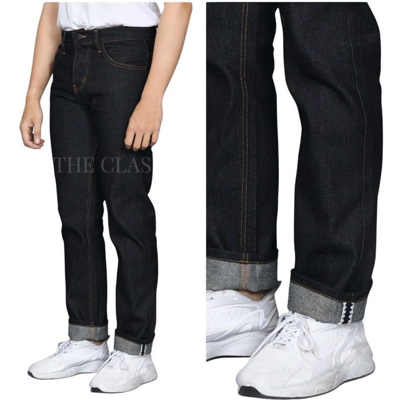 RAW DENIM - Celana Jeans Raw denim Selvedge Pria high quality Bahan Kaku - Celana Jeans Raw Denim - 