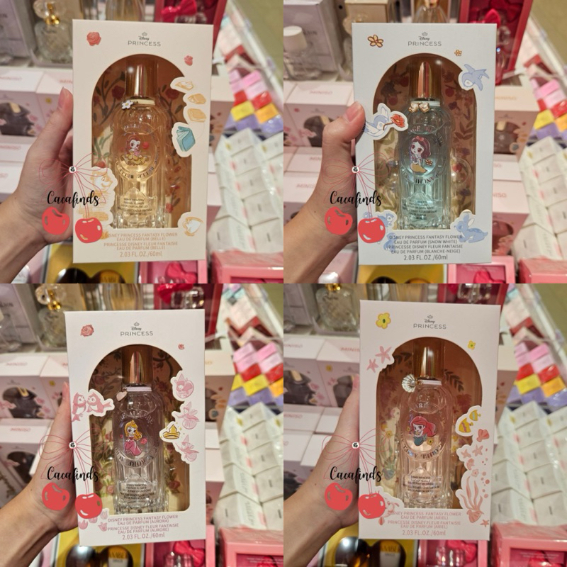 MINISO x Disney‼️Parfum EDP Disney Princess Fantasy Flower (60ml) Ariel Aurora Belle Snow White