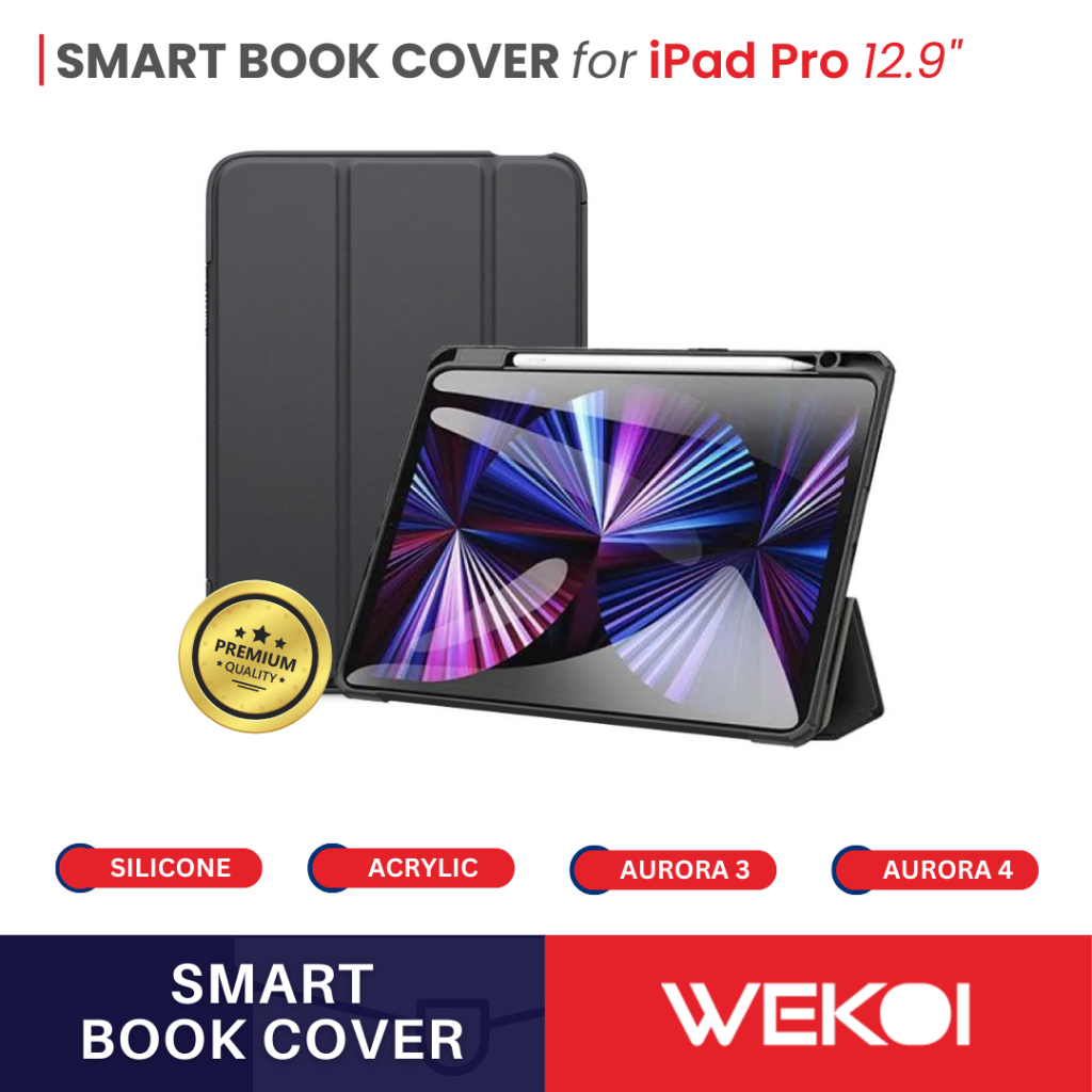 WEKOI Book Cover iPad PRO 12.9 Acrylic /Cover iPad PRO 12.9 Aurora 3 / Cover iPad Aurora 4 / Cover i