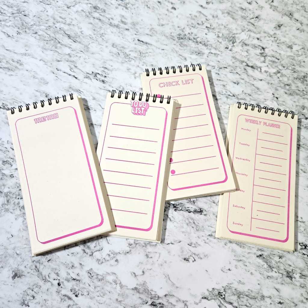 

TOOKE - Buku Agenda Mini / Buku Agenda Harian & Mingguan / Check List / To Do List / Weekly Planner / Memo