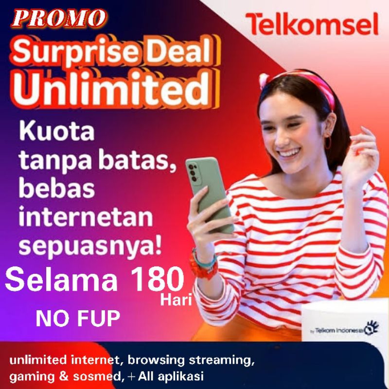 PROMO TEMBAK PAKET KUOTA UNLIMITED TANPA BATAS NO FUP SELAMA 180 HARI