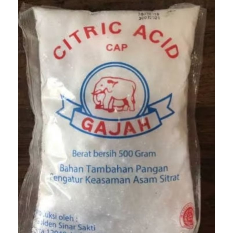 

citrid acid/citrun/garamasam @50gr cap gajah per renteng(isi5) harga grosiir