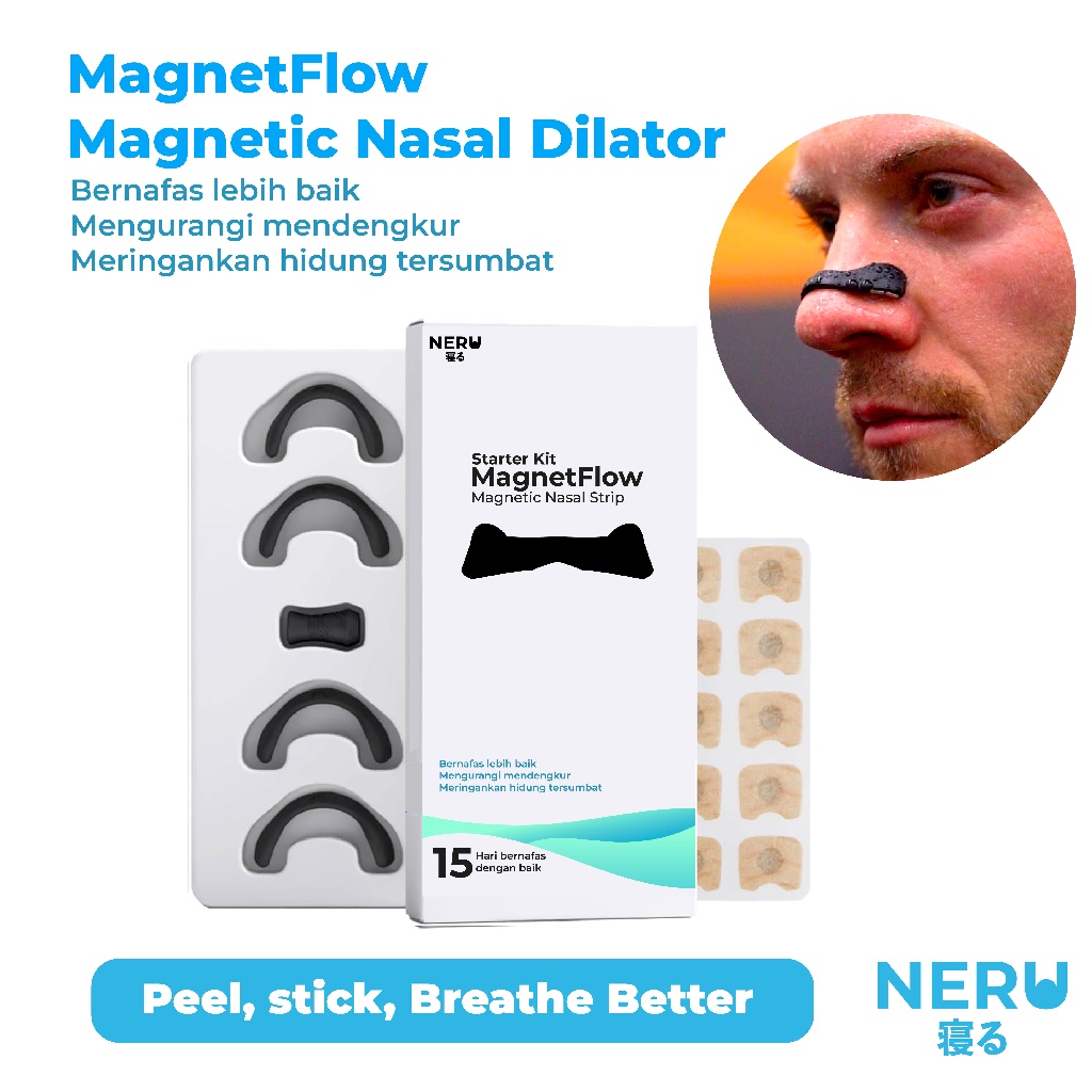 MagnetFlow Magnet Nose Strip Nasal Dilator Anti Ngorok Apnea