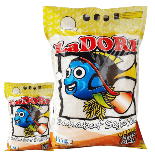 

Beras ladori 5 kg premium pulen