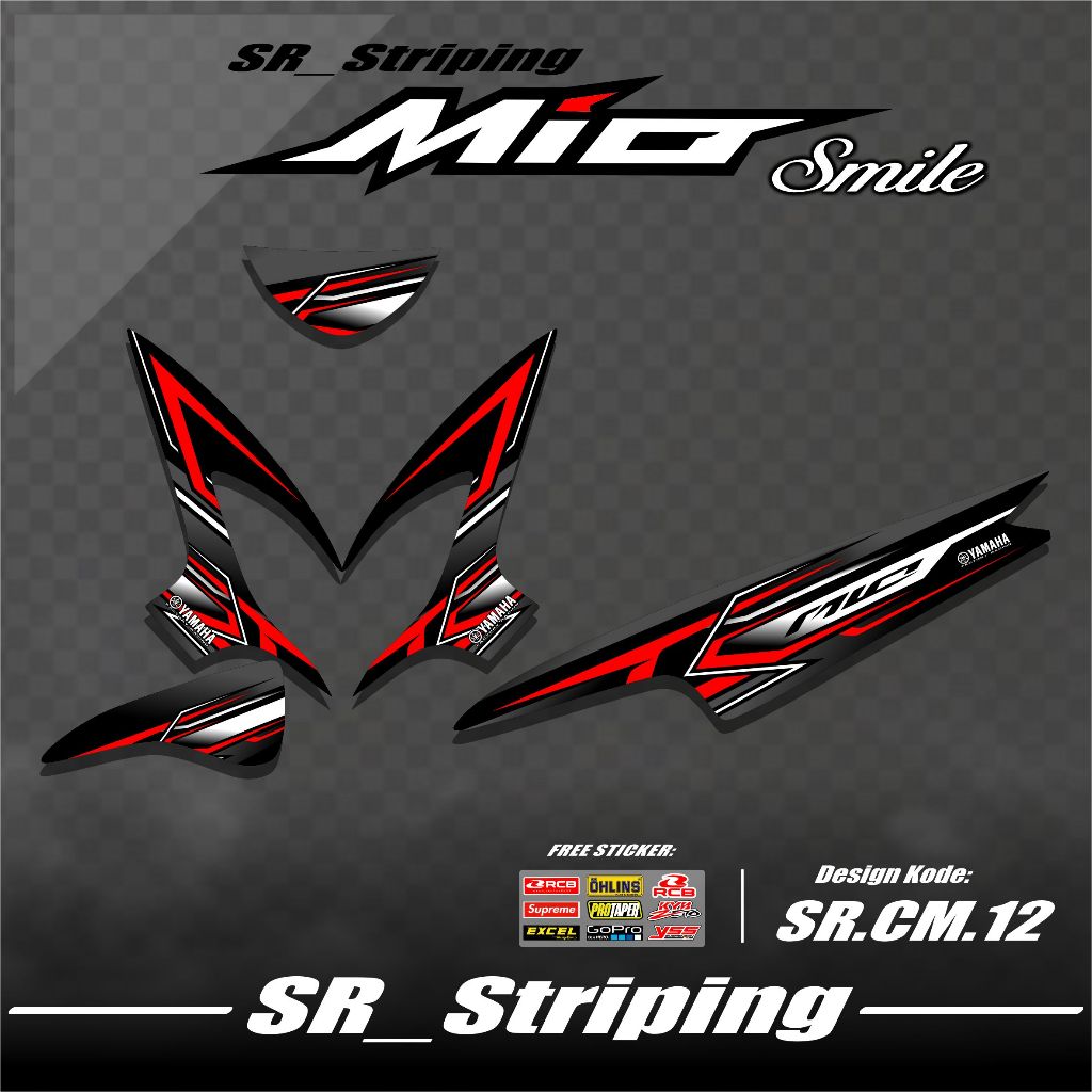 Striping Mio Smile / Stiker Smile / Variasi Smile / Decal Mio Smile / Setriping Mio Smile / Striping