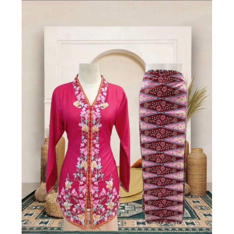 SETELAN KEBAYA ENCIM  WARNA BORDIR // KEBAYA ENCIM KARTINI // KEBAYA ENCIM TERLARIS