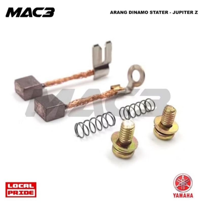 MAC3 carbon brush coolboster areng dinamo stater jupiter z vega crypton mx vixion mio j mio m3