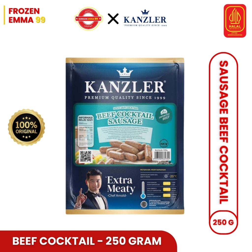 

KANZLER Sausage Beef Cocktail 250g - Sosis Sapi Premium