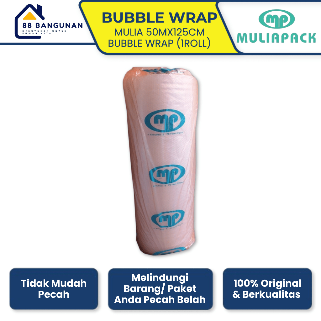 

[SAMEDAY] Mulia Pack - Bubble Wrap Tebal 125cm x 50m / Bubble Wrap Roll - 2.4kg