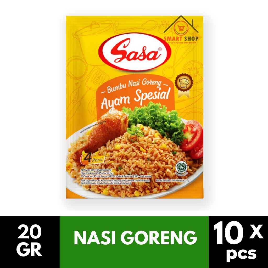 

10 PCS SASA Bumbu Praktis Nasi Goreng Ayam Spesial 20Gr