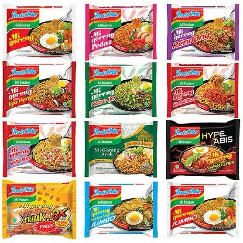 

Indomie Goreng All Varian dari Indofood Special Goreng Geprek Rendang Rica rica
