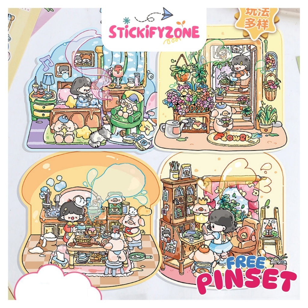 

[SZ] Premium Sticker 3D Decoration Creative (Mainan Stiker Anak Kreatif Menyenangkan)