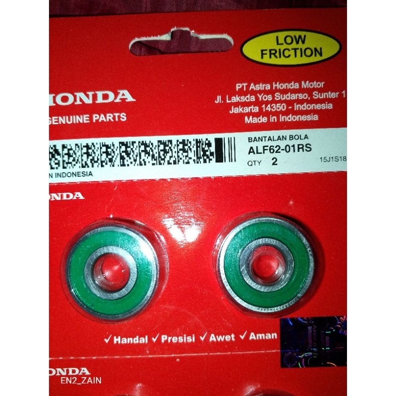 bearing roda depan 6201-6201 Honda metik beat Scoopy Vario spacy PCX ADV original AHM Japan Quality