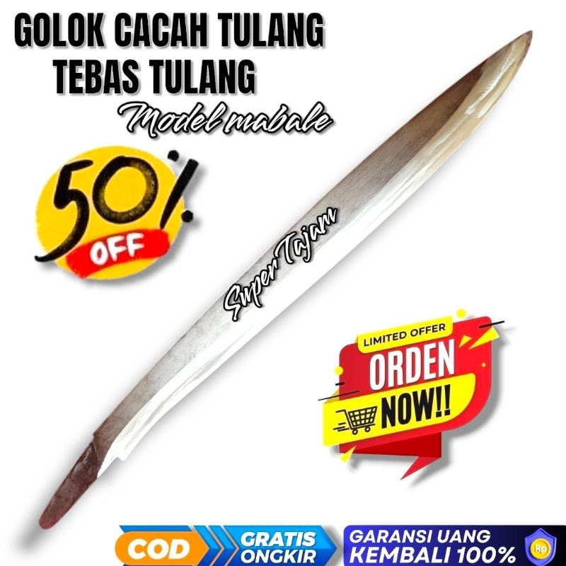 ORIGINAL PABRIK!! GOLOK CACAH TULANG TEBAS TULANG BISA POTONG PAKU !! TAHAN BANTING TAHAN LAMA PEMAK