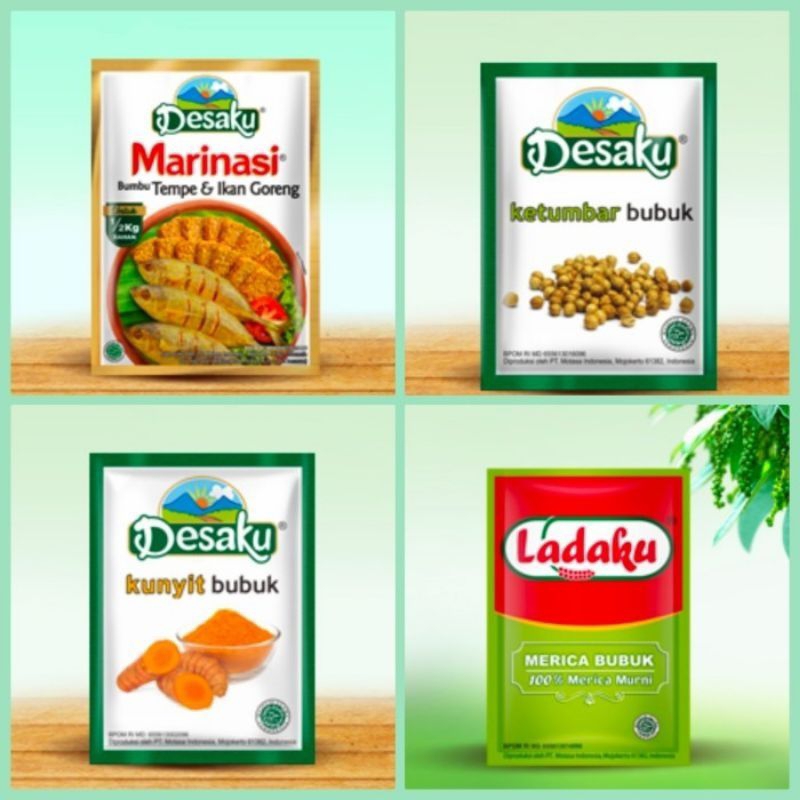 

(1 Sachet) Ladaku Merica Bubuk Desaku Kunyit Ketumbar Marinasi Cabe Bubuk Bawang Putih Bubuk