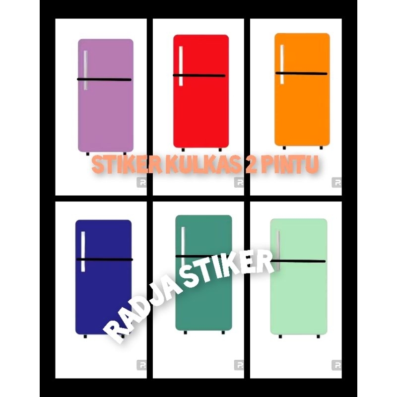 STIKER KULKAS 2 PINTU POLOS