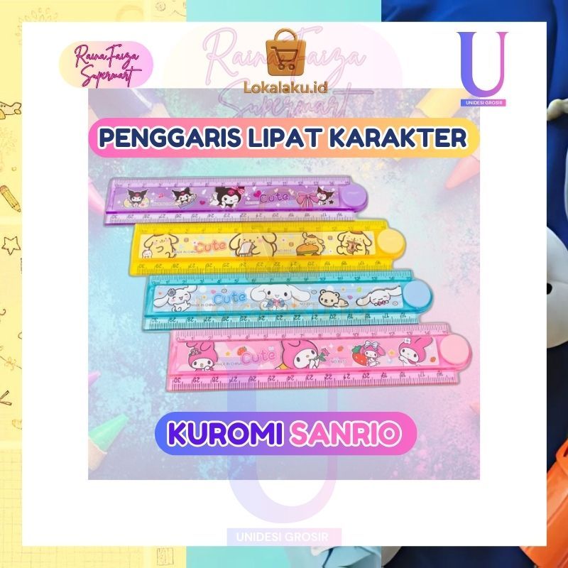 

Penggaris Lipat Kuromi Sanrio 30cm [] Motif Lucu & Praktis untuk Sekolah [] Ringan & Mudah Dibawa