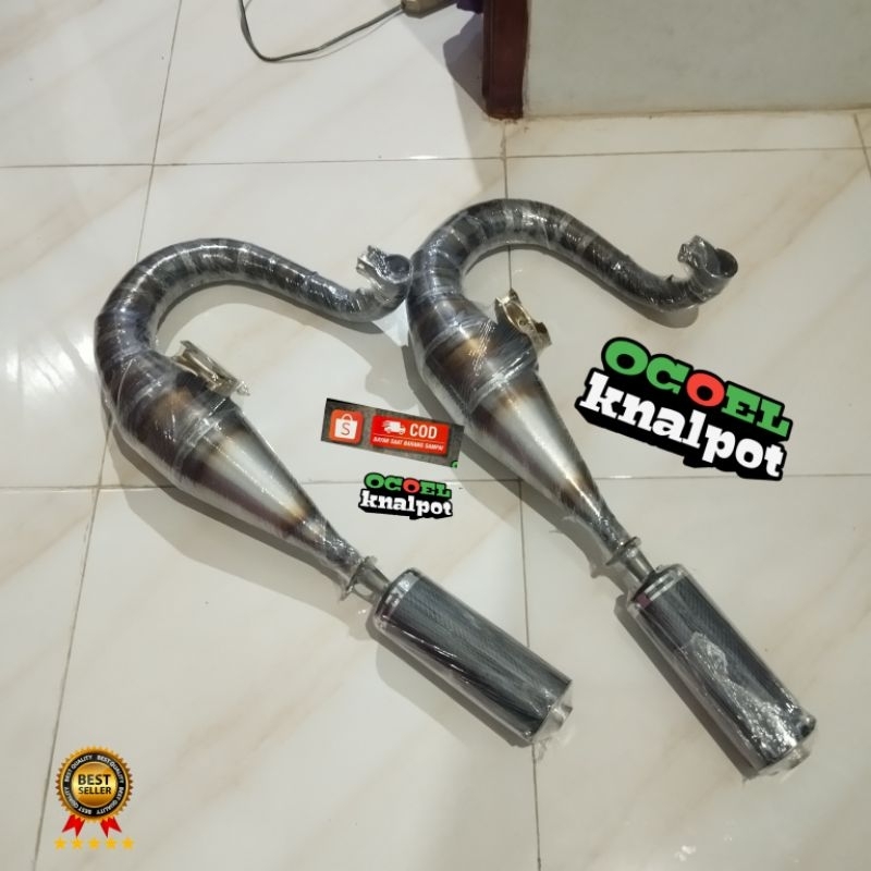 Pipa knalpot vespa buang kiri Exhaust vespa Px vbb Super Vespa 2 stroke