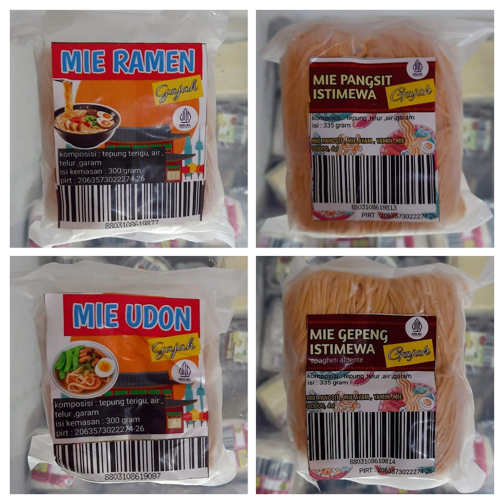 

SUPERWANG Mie Pangsit / Mie Gepeng 325gr Isi 4 | Mie Ramen / Udon 300gr | Mie Frozen Siap Masak