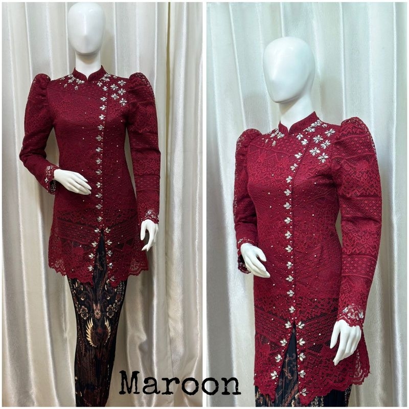 Kebaya Tunik Brokat Payet/Kebaya Payet/Kebaya Mutiara/Kebaya Pesta/Seragaman