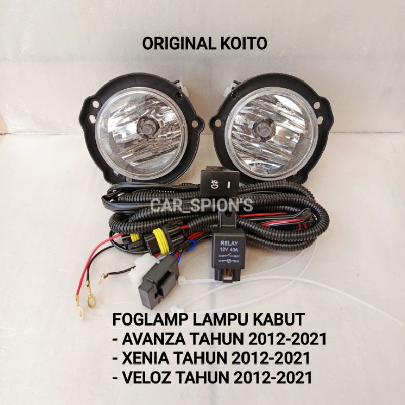 Foglamp Lampu Kabut Mobil Avanza, Xenia, Veloz Tahun 2012-2021 Original Koito