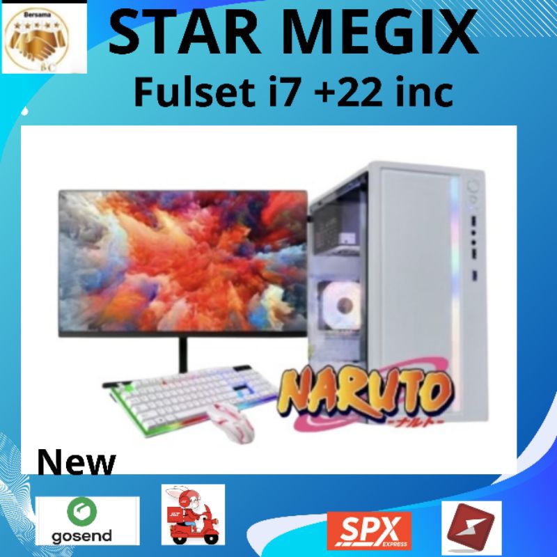 PC Core i7 monitor 22 in full set key mouse