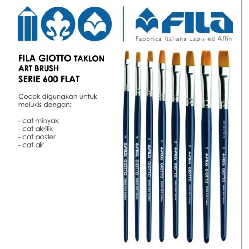 

Harga Satuan Kuas Giotto Brush Art Taklon 600 Series Flat