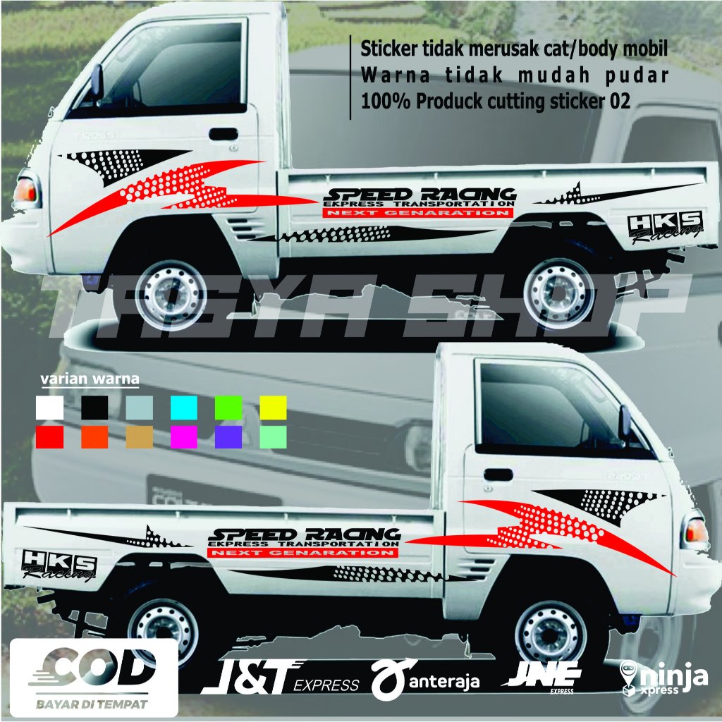 Stiker Mobil Pick Up SPEED RACING NEXT GENERATON Stiker Pick Up Colt T 120ss