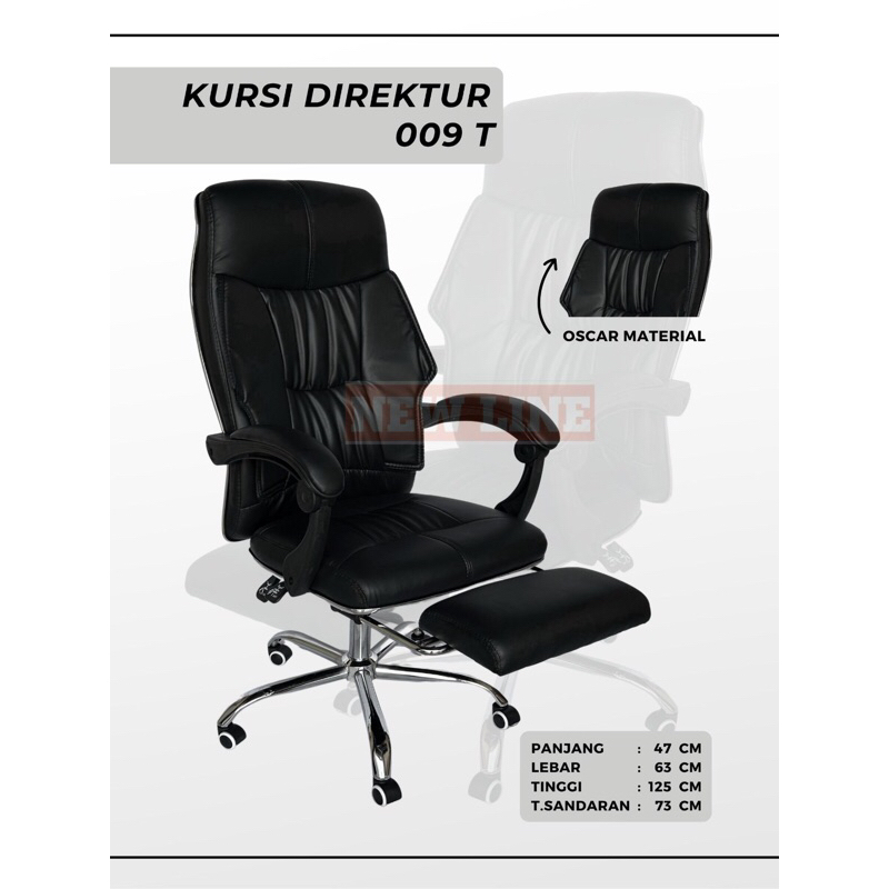 Kursi Direktur 009T, Kursi kantor, Kursi empuk, Kursi live, Kursi gaming
