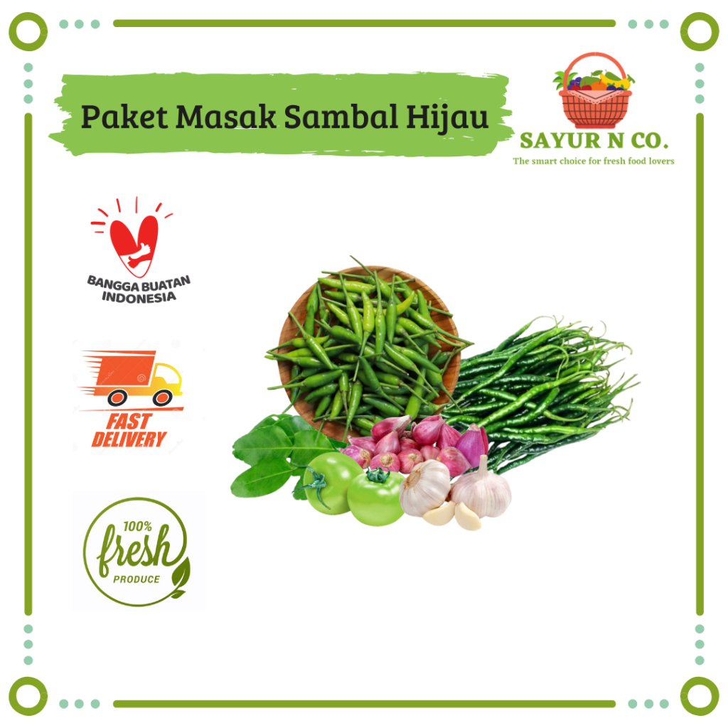

Paket Masak Sambal Hijau - Sambel Ijo 200gr | Sayur N Co Bekasi