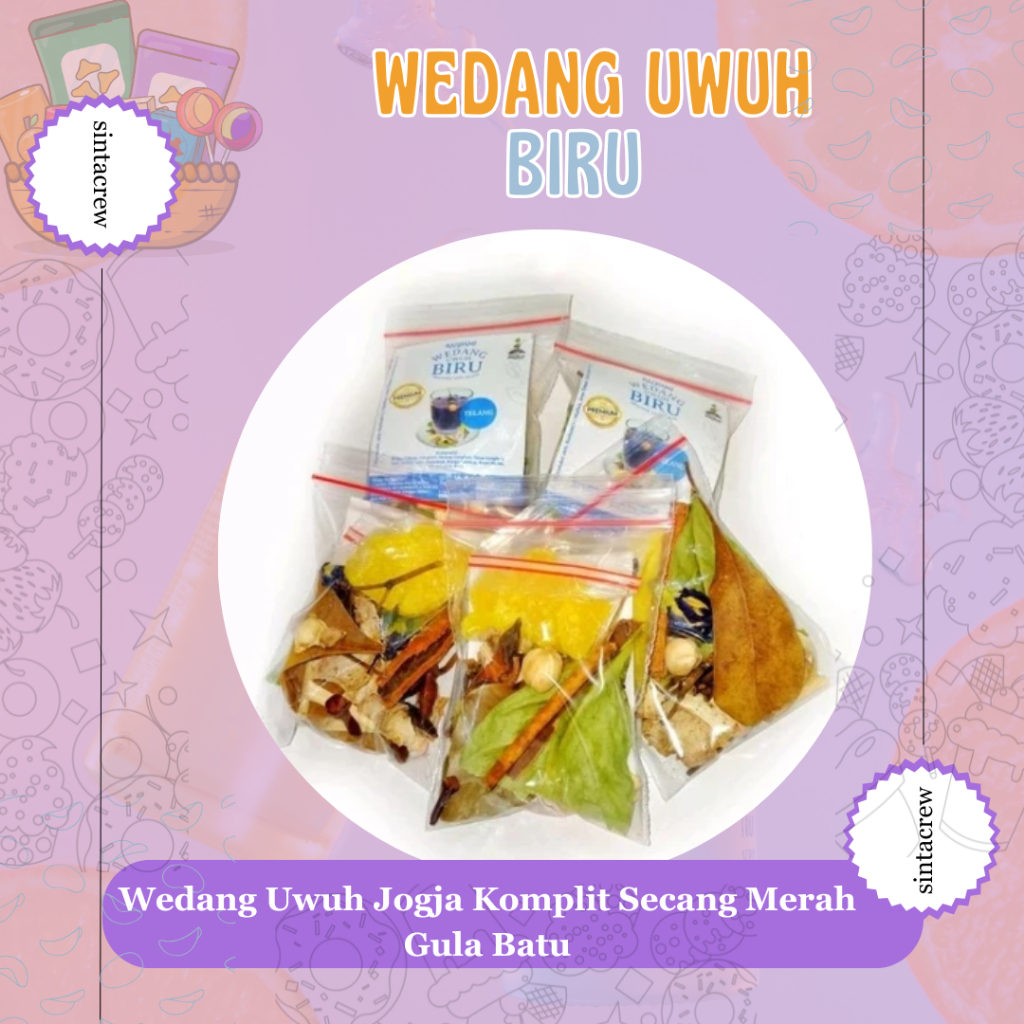 

Wedang Uwuh Komplit Rempah Bunga Telang Gula Batu