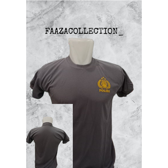 KAOS POLISI POLRI KERAH PENDEK/ KAOS DALAM POLISI/ KAOS POLISI PRIA LENGAN PENDEK