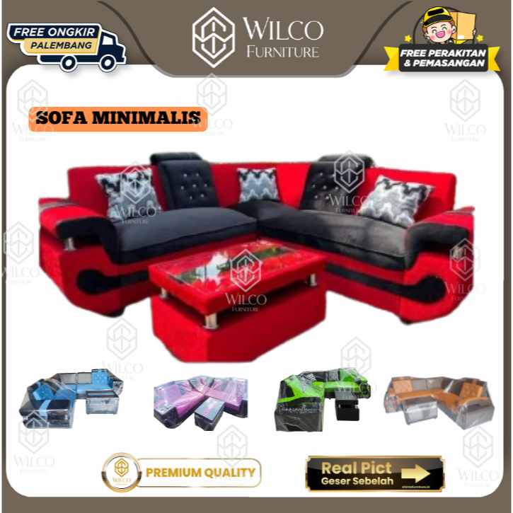Sofa Tamu L Minimalis | Sofa Sudut Icha | Sofa L Murah | Kursi Minimalis Palembang