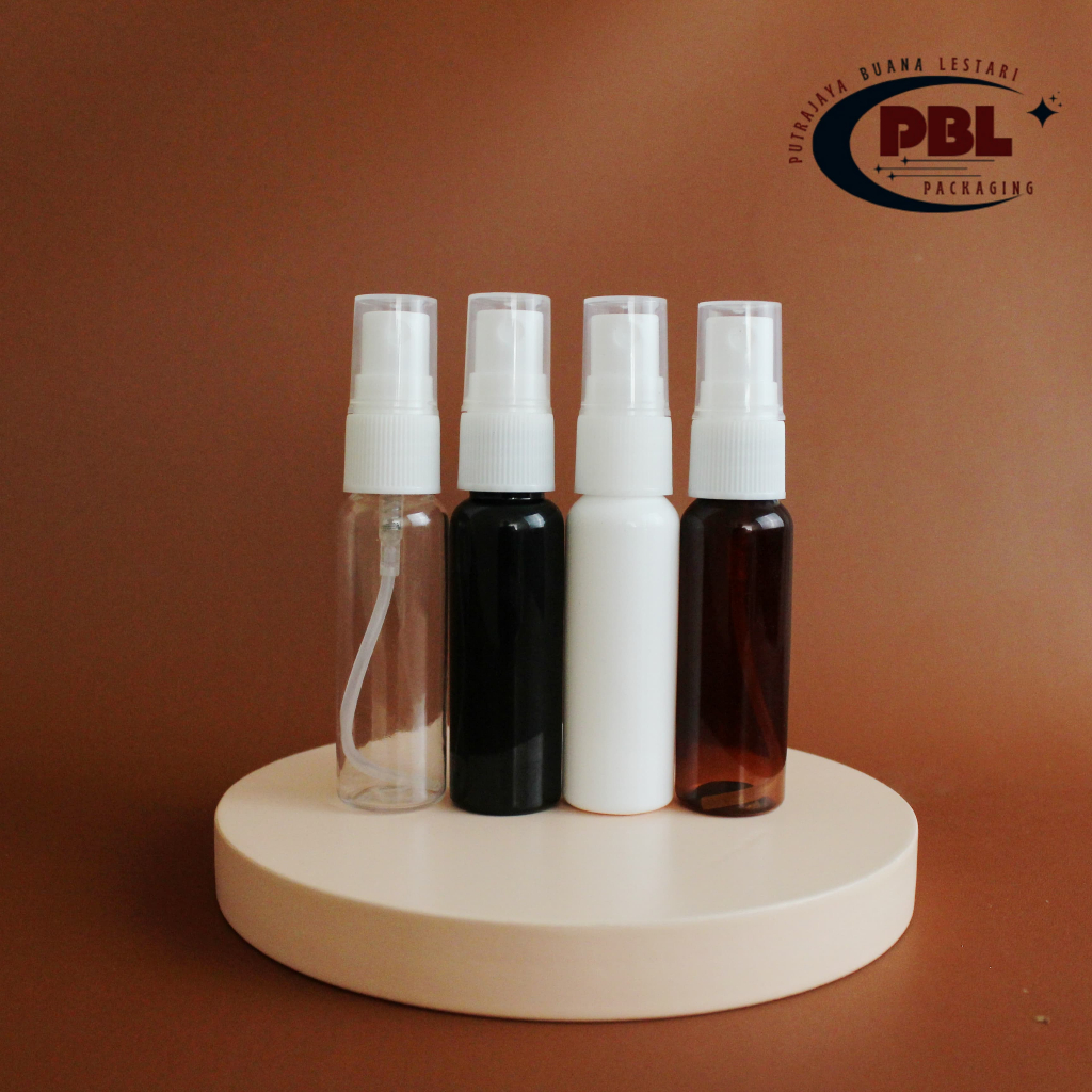 Botol Spray 30ml PET / Botol Face Mist Spray 30ml Tebal / Botol Plastik Spray 30ml Tutup Spray Putih