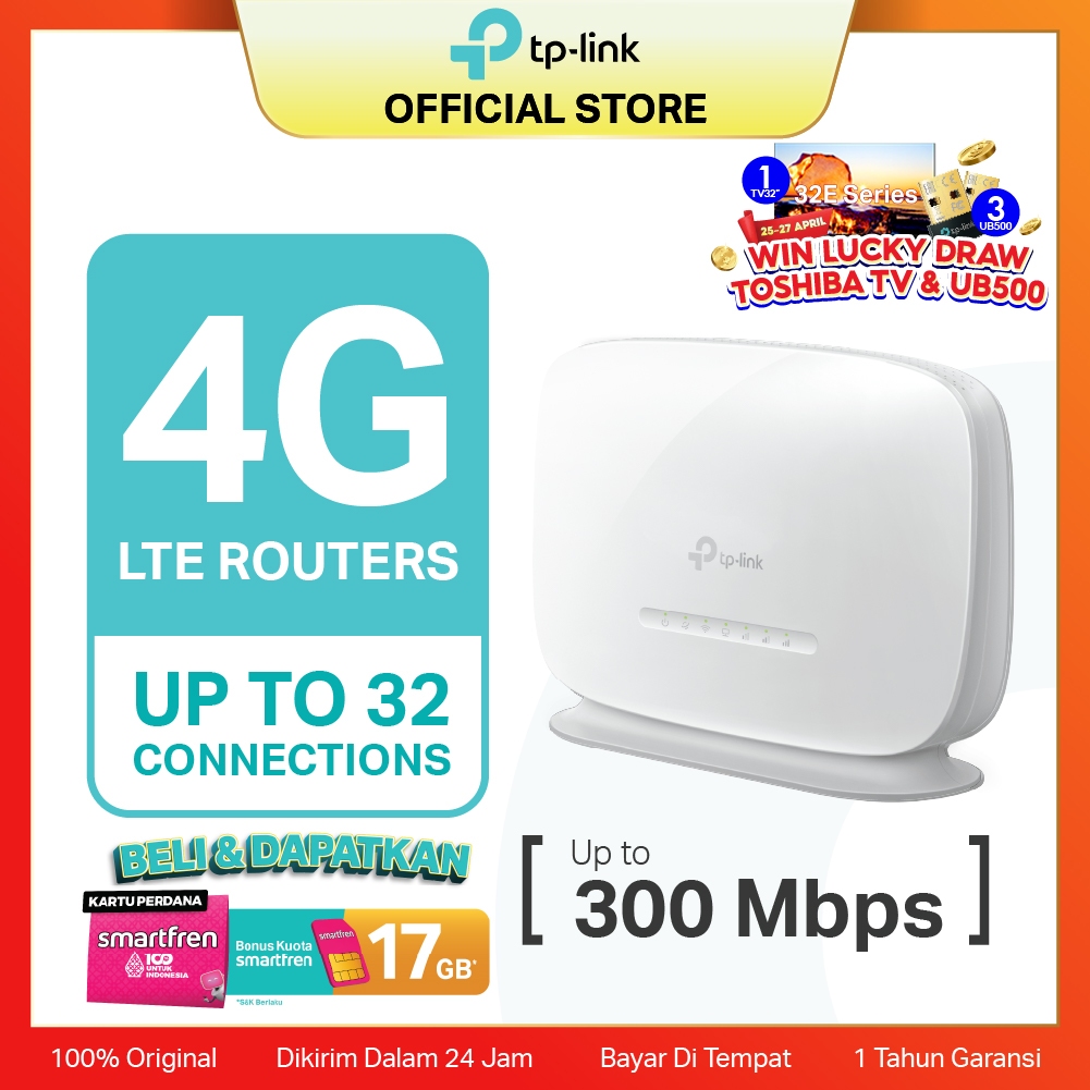 TP-Link TL-MR105 | 4G LTE Modem | WiFi Router 300Mbps | SIM Card |  Unlock All Operator  | Wireless