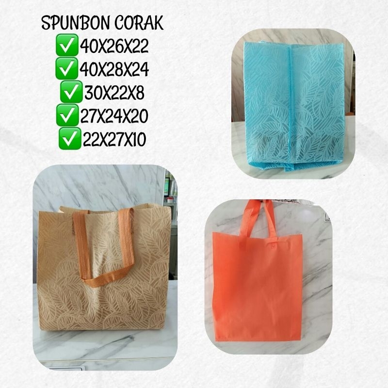 

Tas Spunbon Warna Corak @12pcs