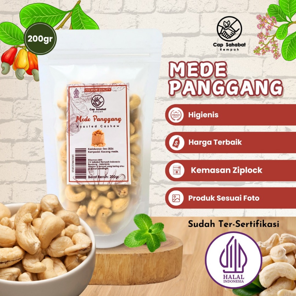 

200gr Mede Panggang / Roasted Cashew / Rempah / JSR 100% PREMIUM QUALITY