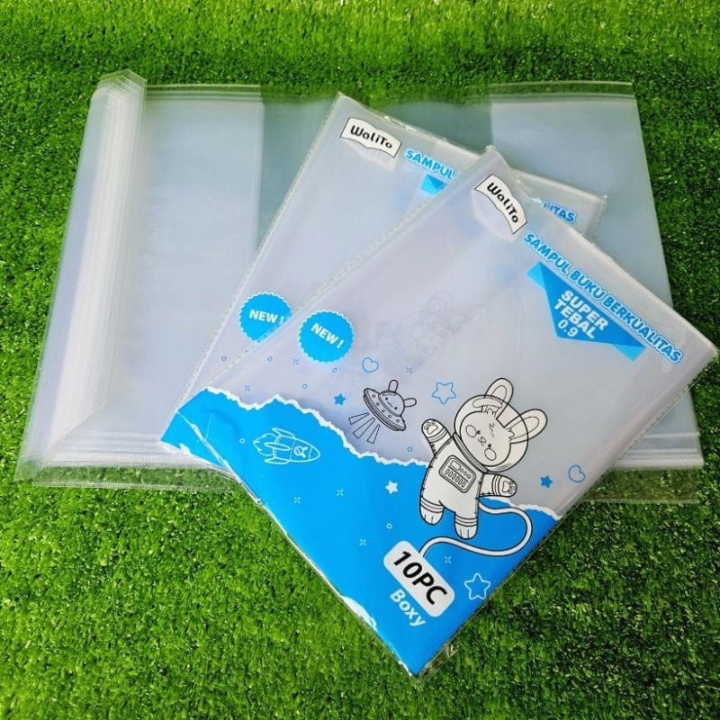 

Sampul plastik buku tulis super tebal 0,9 (WALITO) ukuran boxy campus maxi panjang isi 10 lembar