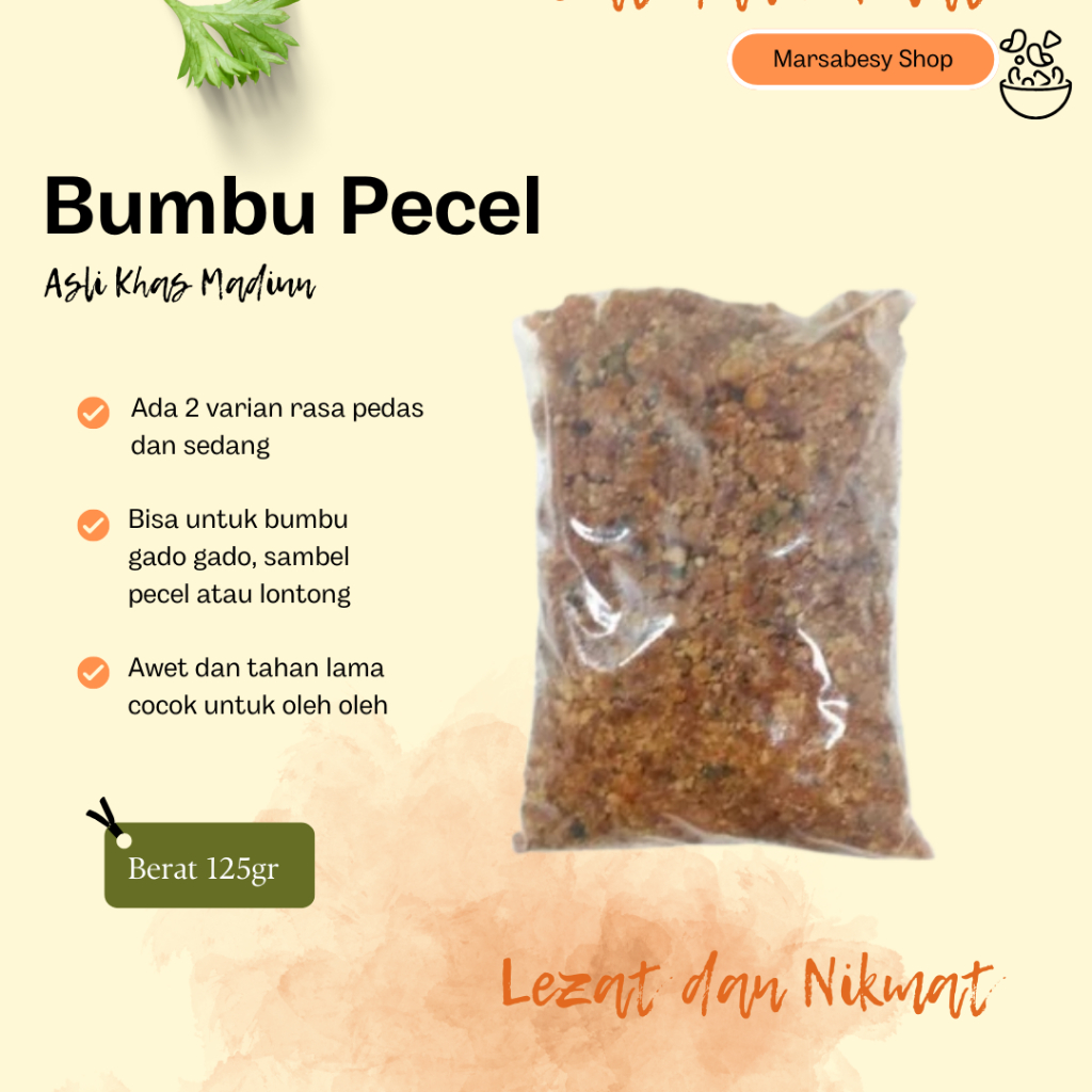 

NEW [Terlaris] Bumbu Pecel Madiun Bumbu Gado Gado Sambel Kacang Lontong Sate 125 gram MURAH BERKUALITAS