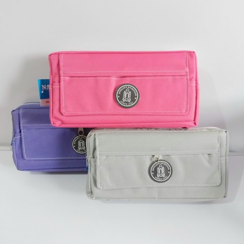 

Tempat Pensil Kain Resleting Pencil Case NAM 024 Motif Polos ( Pcs ) [ Original ]