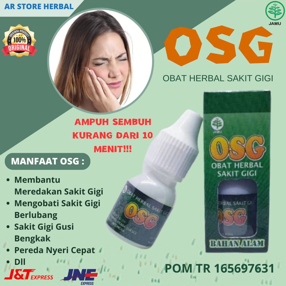 (TERMURAH) OSG Obat Pereda Nyeri Gigi sakit Gusi bengkak cepat gigi Pereda Nyeri 100% BPOM
